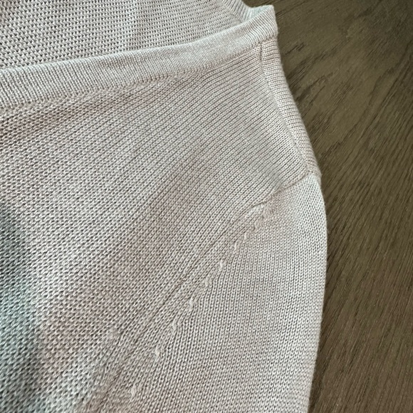 White House Black Market Long Open Cardigan Sweater Size Small Beige - Picture 9 of 10